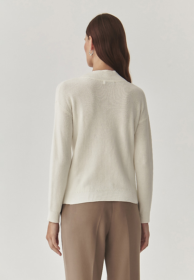PULOVER DE DAMĂ DESCHEIAT, TIP CARDIGAN - BETI PULOVER DE DAMĂ DESCHEIAT, TIP CARDIGAN - BETI ECRU 4