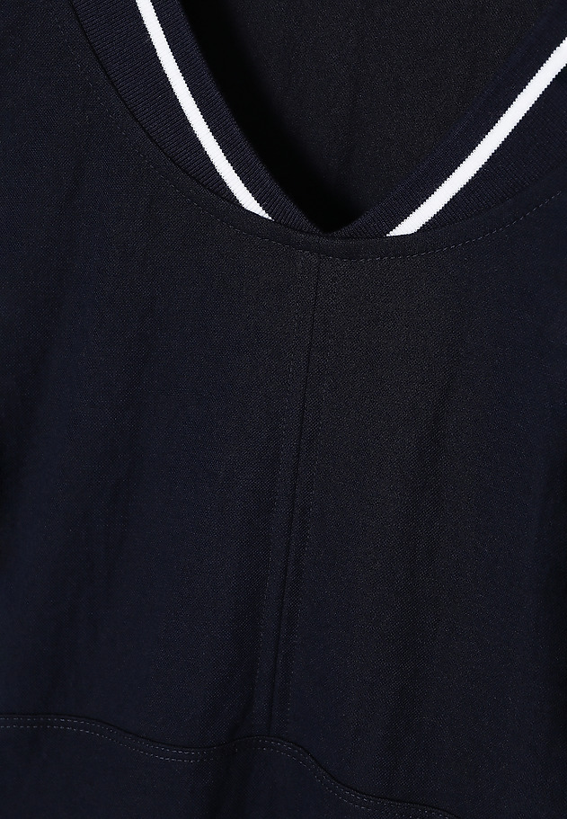 LADIES’ DRESS WITH CONTRASTING RIB - LINARA LADIES’ DRESS WITH CONTRASTING RIB - LINARA NAVY BLUE 6