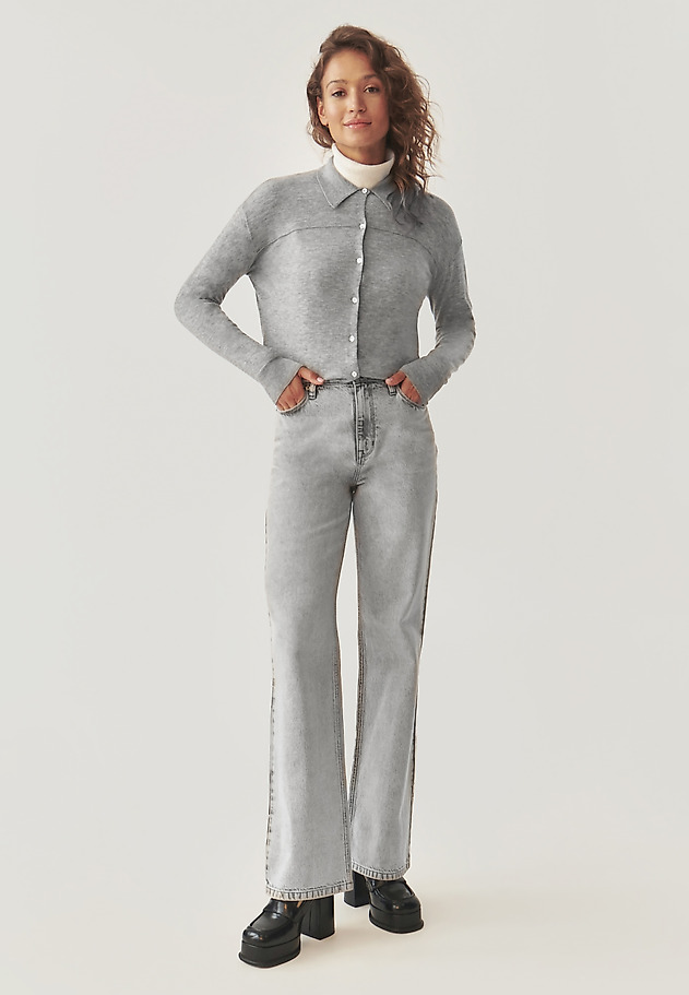 LADIES’ KNITTED WOOL SHIRT - ELARA LADIES’ KNITTED WOOL SHIRT - ELARA SZARY 3
