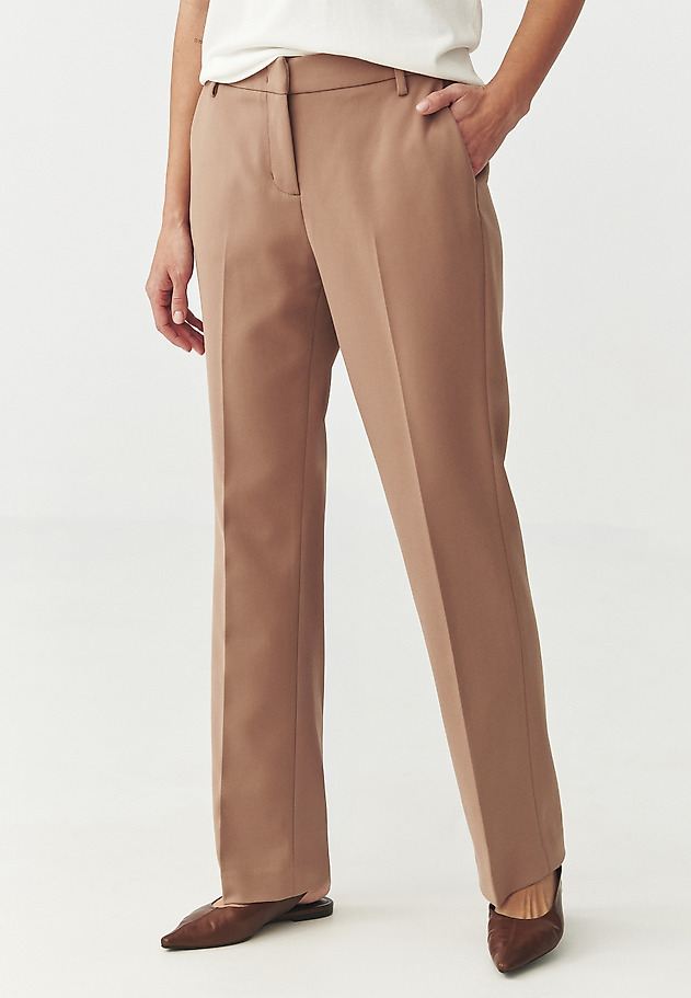 LADIES' WOVEN TROUSERS WITH STRAIGHT LEG — LAURANIA LADIES' WOVEN TROUSERS WITH STRAIGHT LEG — LAURANIA BEŻOWY 2