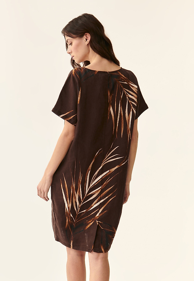 LADIES' LINEN DRESS OWERTI LADIES' LINEN DRESS OWERTI BRĄZOWY 4