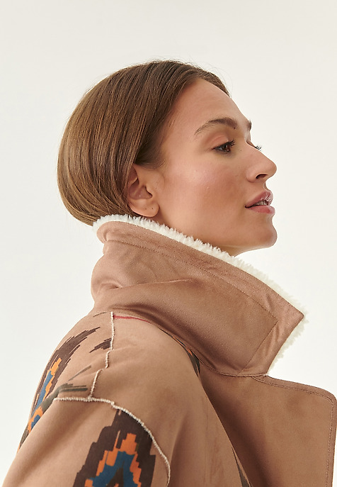 NŐI ETNIKAI STÍLUSÚ KABÁT - NERO TÖBBSZÍNŰ 2