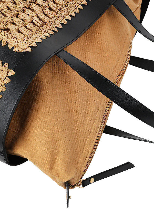 PAPER STRAW SHOPPER BAG - LETAI PAPER STRAW SHOPPER BAG - LETAI BEŻOWY 5