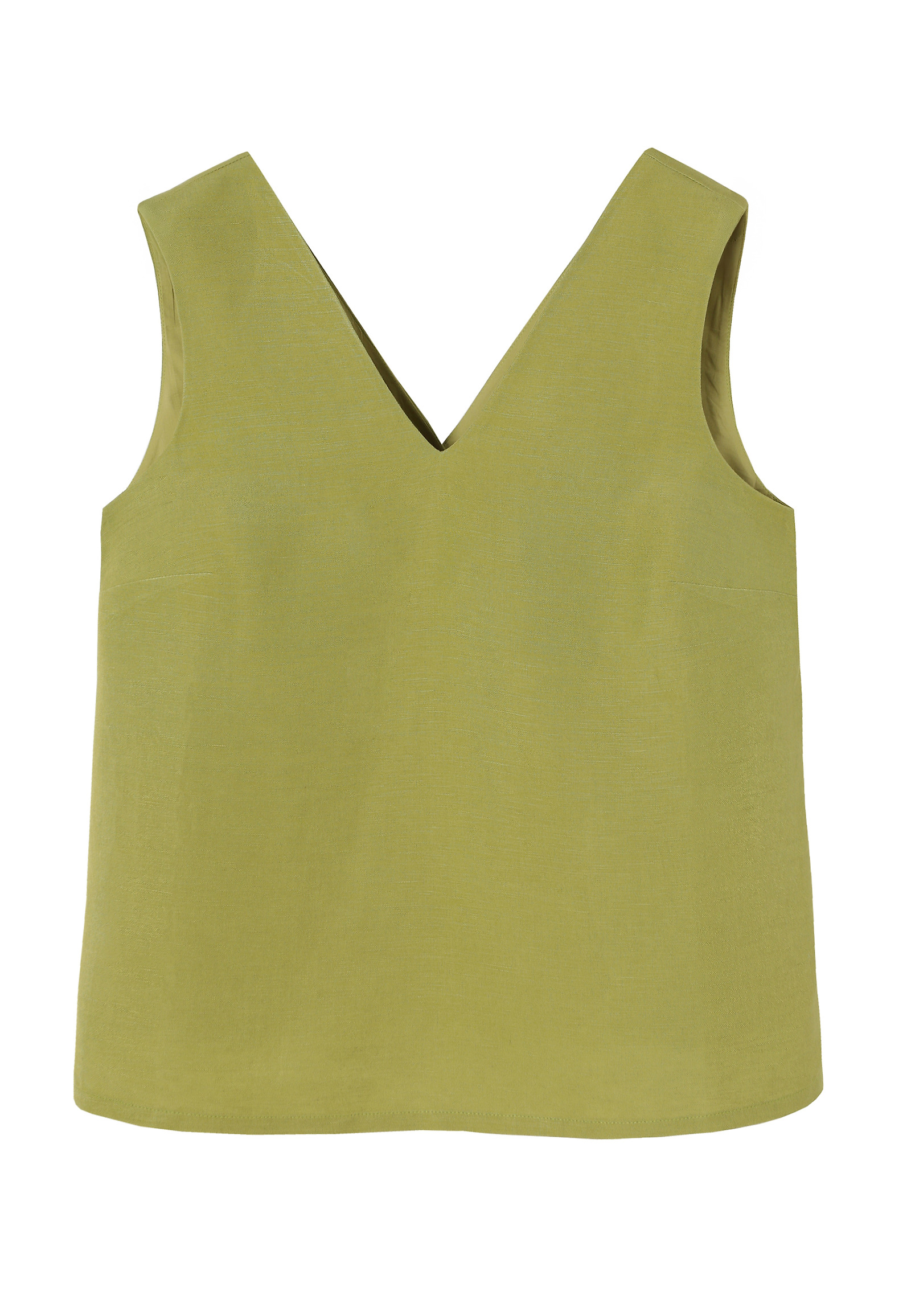 BLOUSE IN LINEN AND VISCOSE - BIMI BLOUSE IN LINEN AND VISCOSE - BIMI GREEN 110311