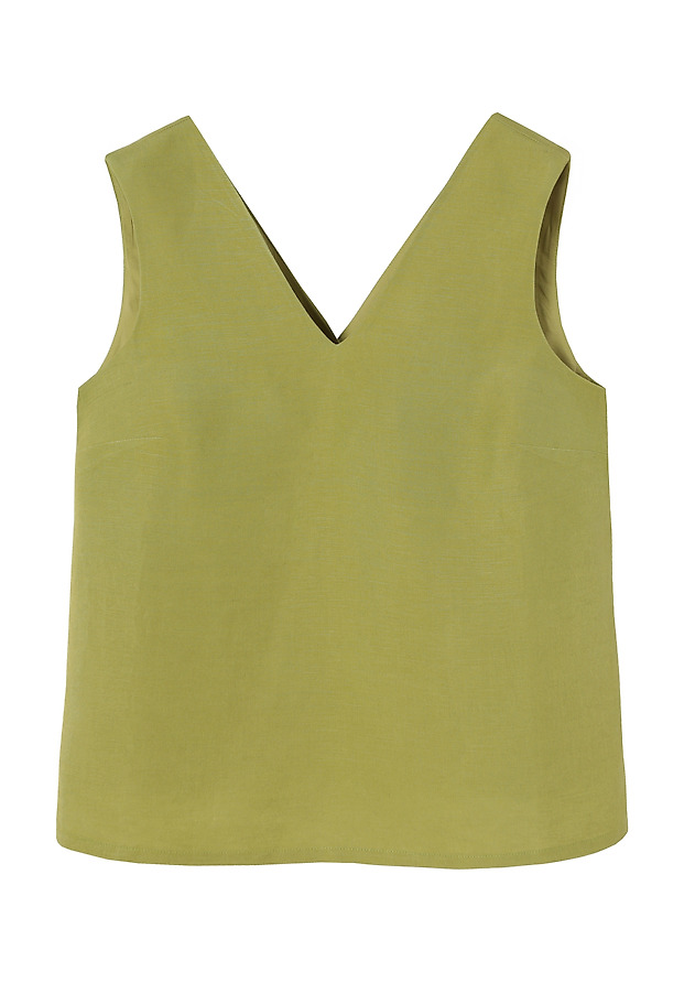 BLOUSE IN LINEN AND VISCOSE - BIMI BLOUSE IN LINEN AND VISCOSE - BIMI GREEN 5