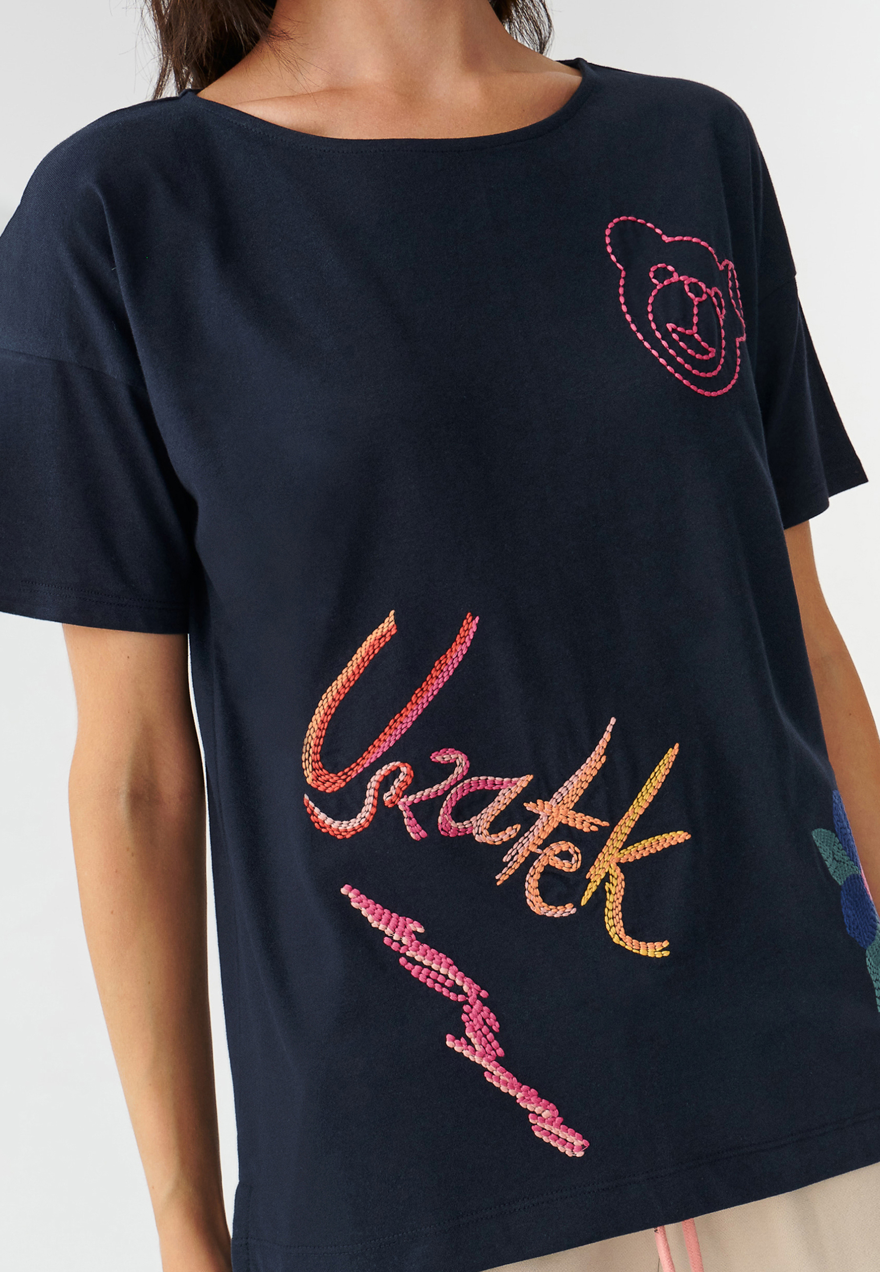 ŽENSKA BARVNA MAJICA SVEČANA - MIZATI 1 TEMNO MODRA 2