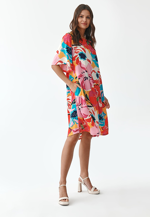 FLARED-SLEEVE DRESS LANKORIMA FLARED-SLEEVE DRESS LANKORIMA MULTIKOLOR 1