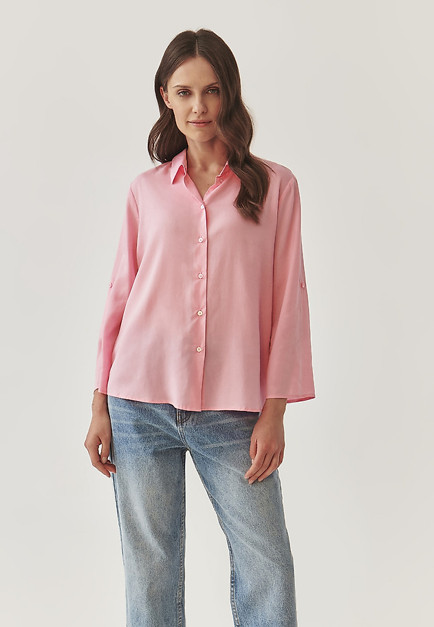 LADIES’ SHIRT WITH ROLLED-UP SLEEVES - ISLA LADIES’ SHIRT WITH ROLLED-UP SLEEVES - ISLA RÓŻOWY 6