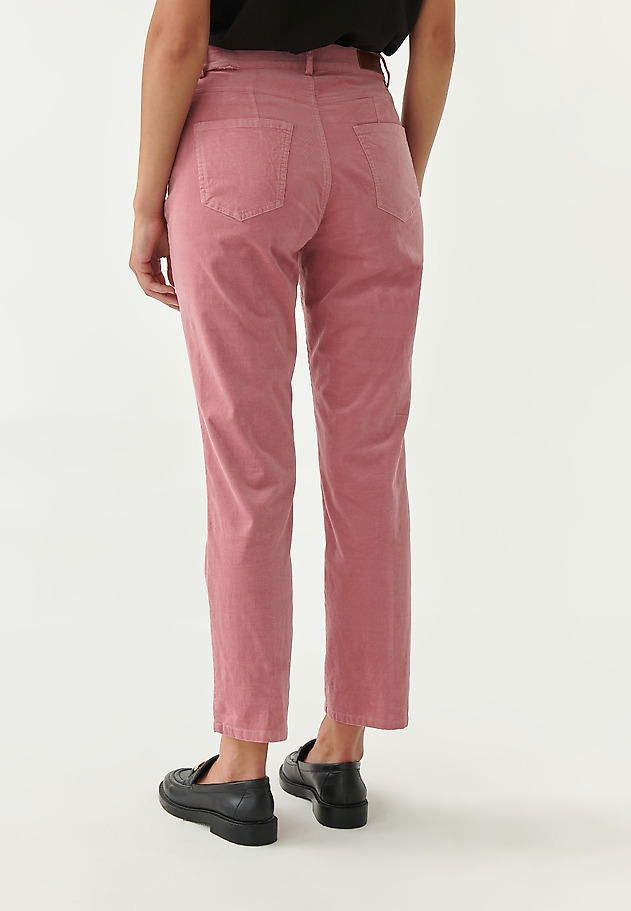 LADIES' MICRO CORDUROY PANTS ZORIA LADIES' MICRO CORDUROY PANTS ZORIA RÓŻOWY 2