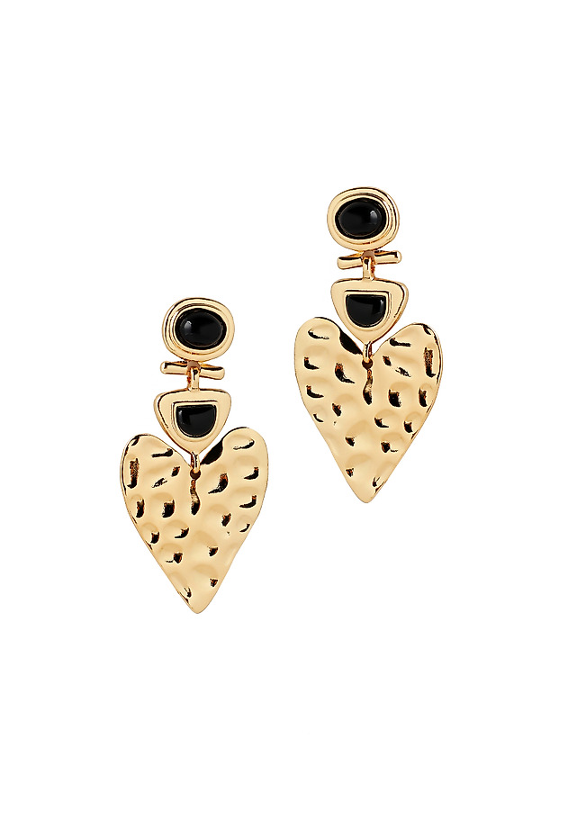MASSIVE EARRINGS WITH A HEART MOTIF - SERAPHINE MASSIVE EARRINGS WITH A HEART MOTIF - SERAPHINE GOLD 4