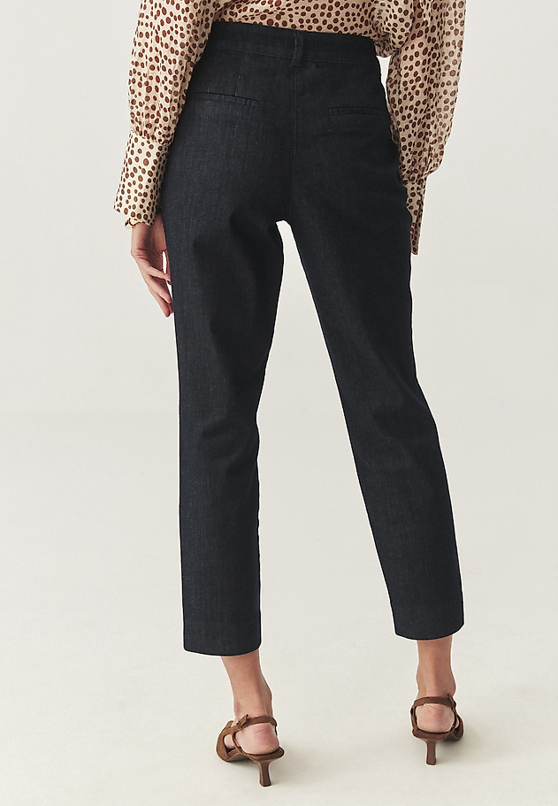 PANTALONI DIN MATERIAL CU PICIOR DIRECT - KOLIANA PANTALONI DIN MATERIAL CU PICIOR DIRECT - KOLIANA ALBASTRU 3