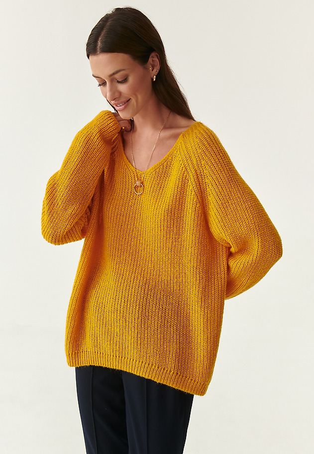 LEKKI SWETER DAMSKI Z WEŁNĄ BAKO LEKKI SWETER DAMSKI Z WEŁNĄ BAKO ŻÓŁTY 3