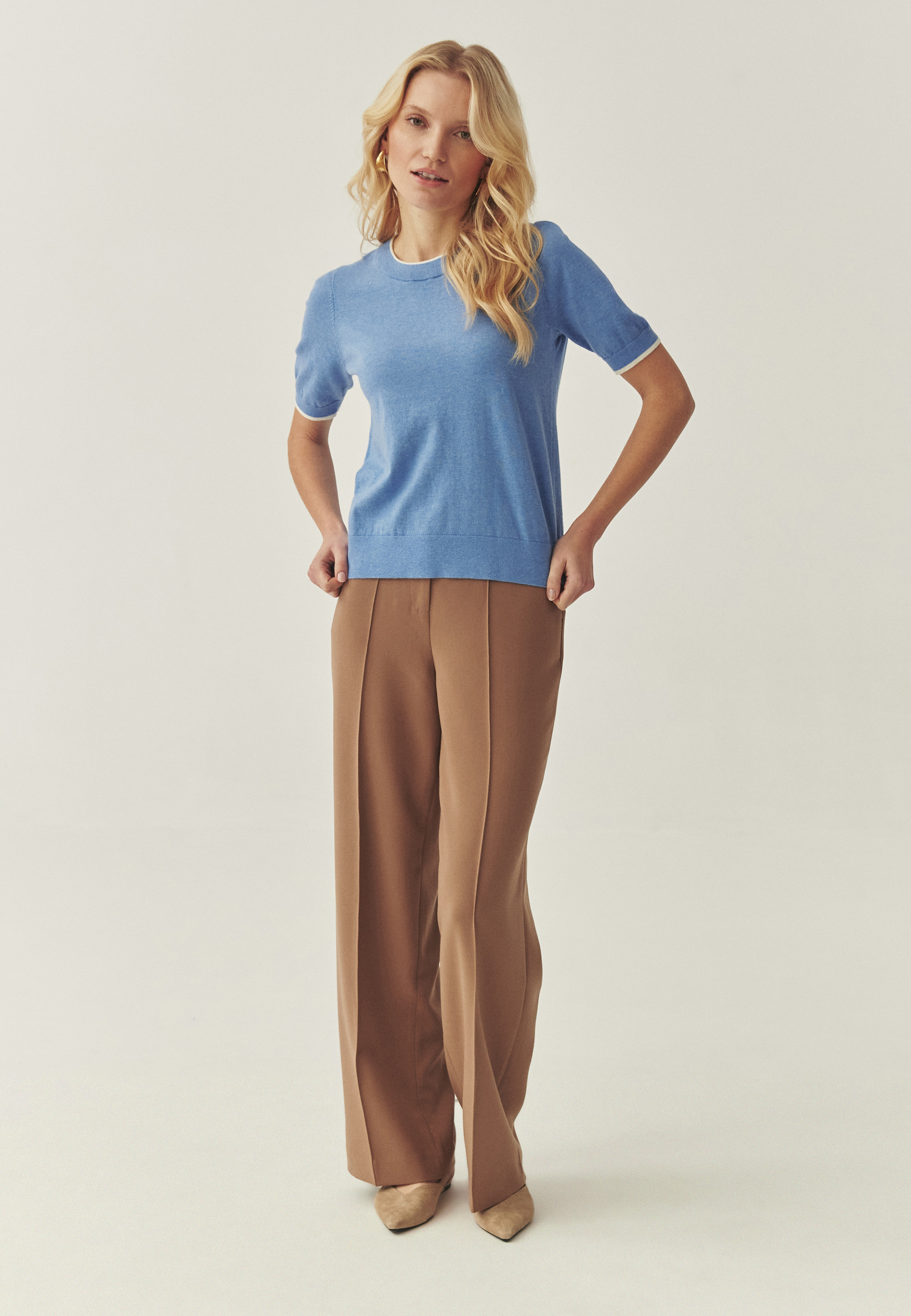 SWETER Z DOMIESZKĄ JEDWABIU - HILA