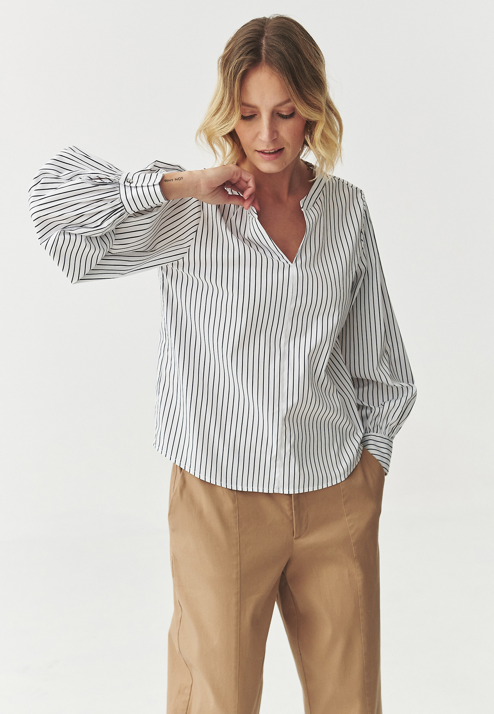 VERTICAL STRIPED BLOUSE — CAMPILLO VERTICAL STRIPED BLOUSE — CAMPILLO MULTICOLOR 107754