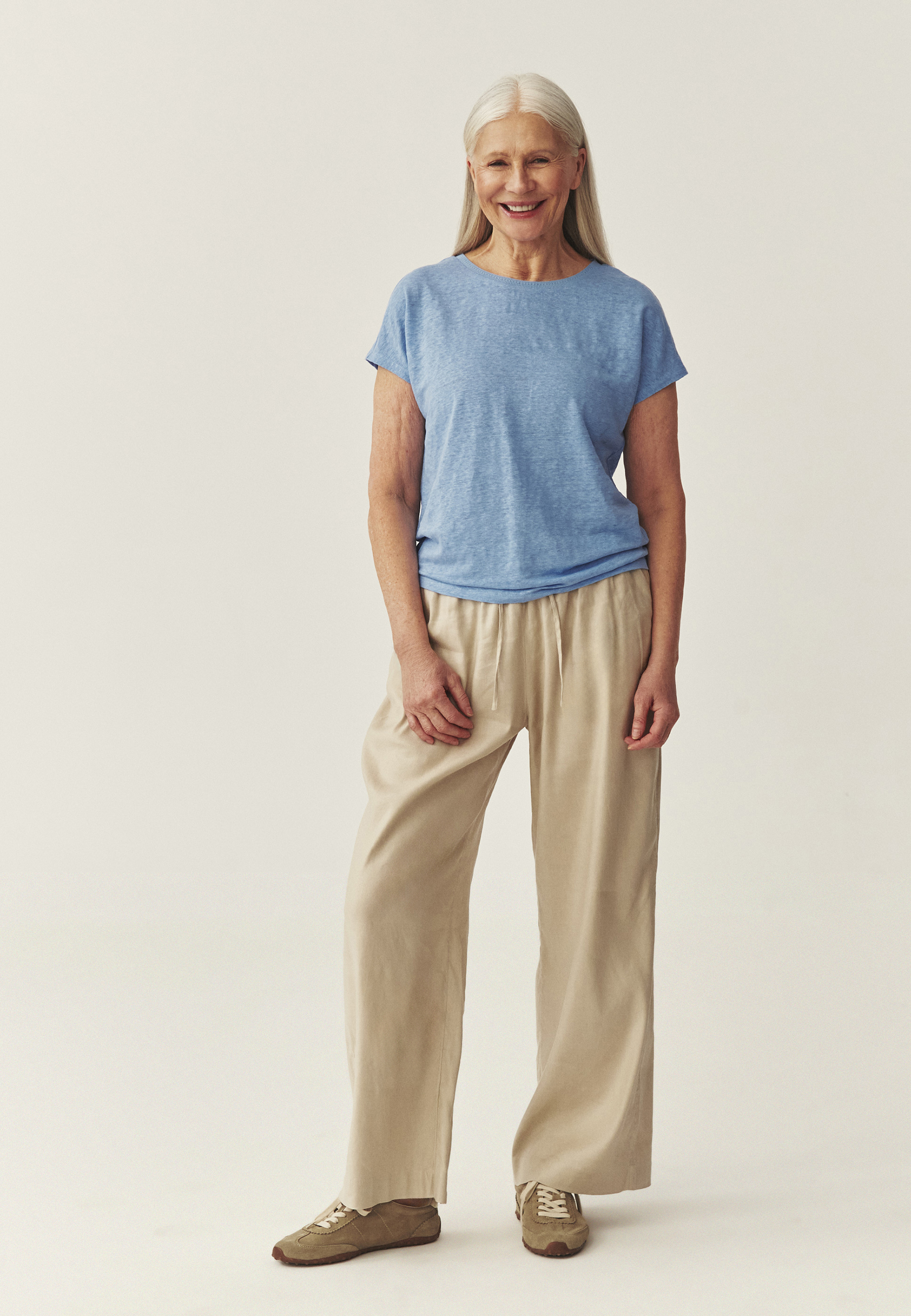 BLUZĂ DIN IN, CU CROIALĂ LEJERĂ - ONYKA ALBASTRU 2