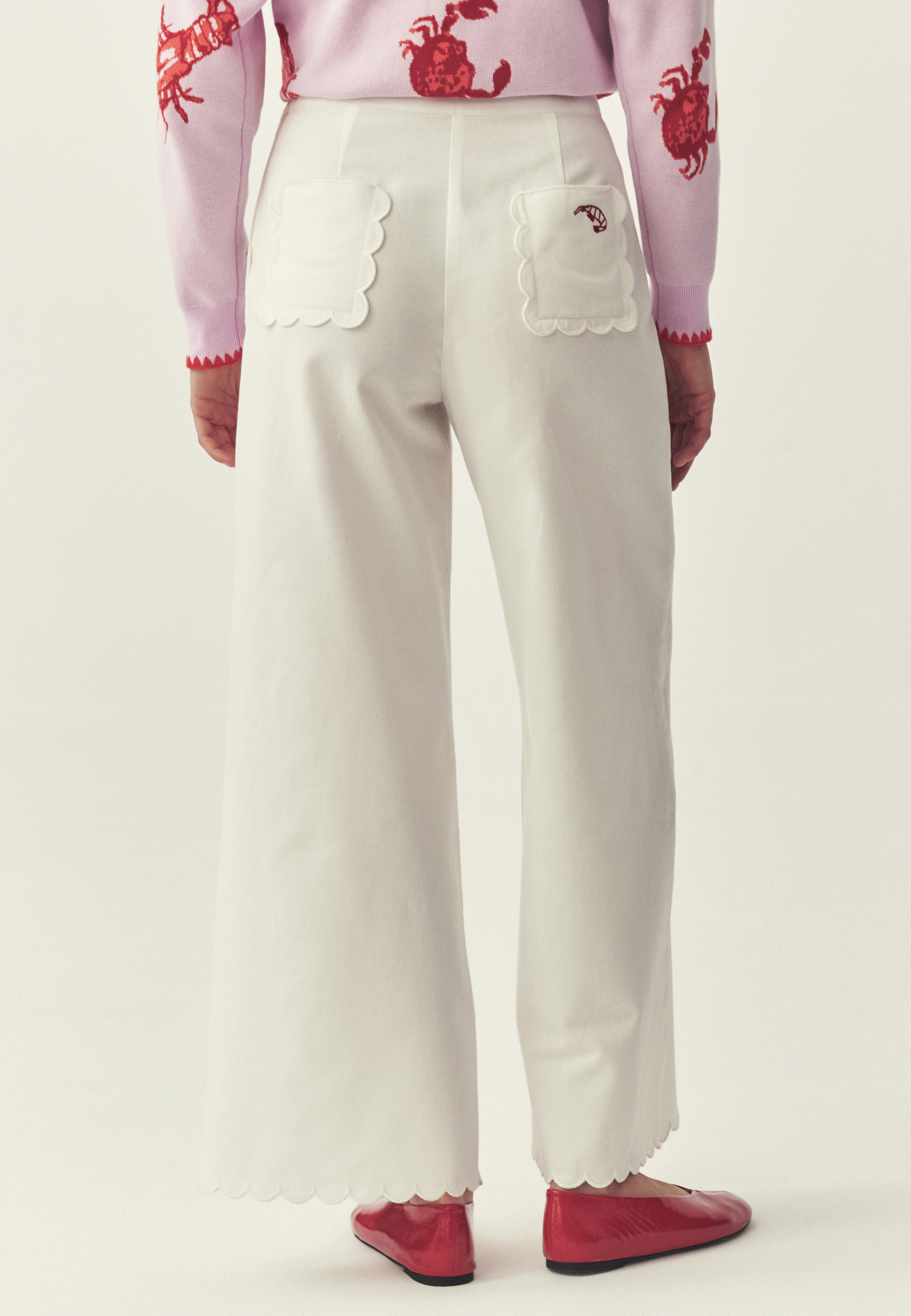 BAVLNĚNÉ KALHOTY S OZDOBNÝM ZPRACOVÁNÍM – AIGUA ECRU 2