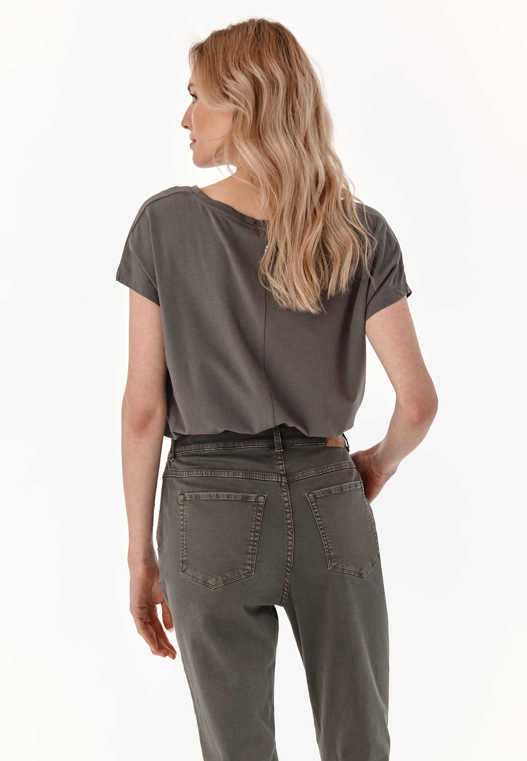 LUŹNA BLUZKA DAMSKA SZAJNA KHAKI 2