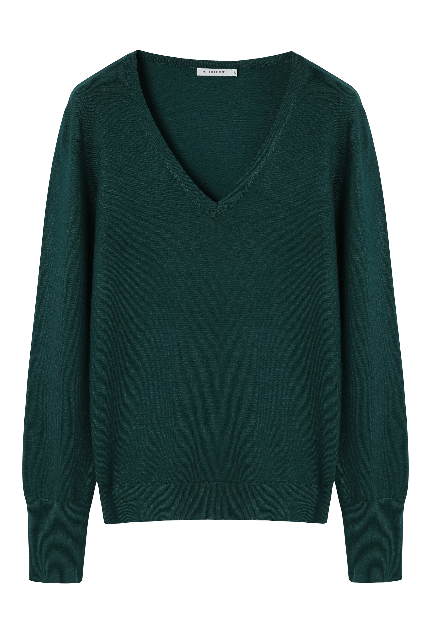 KLASYCZNY SWETER Z WISKOZĄ LENZING™ ECOVERO™ - NICOLLA ZIELONY 2