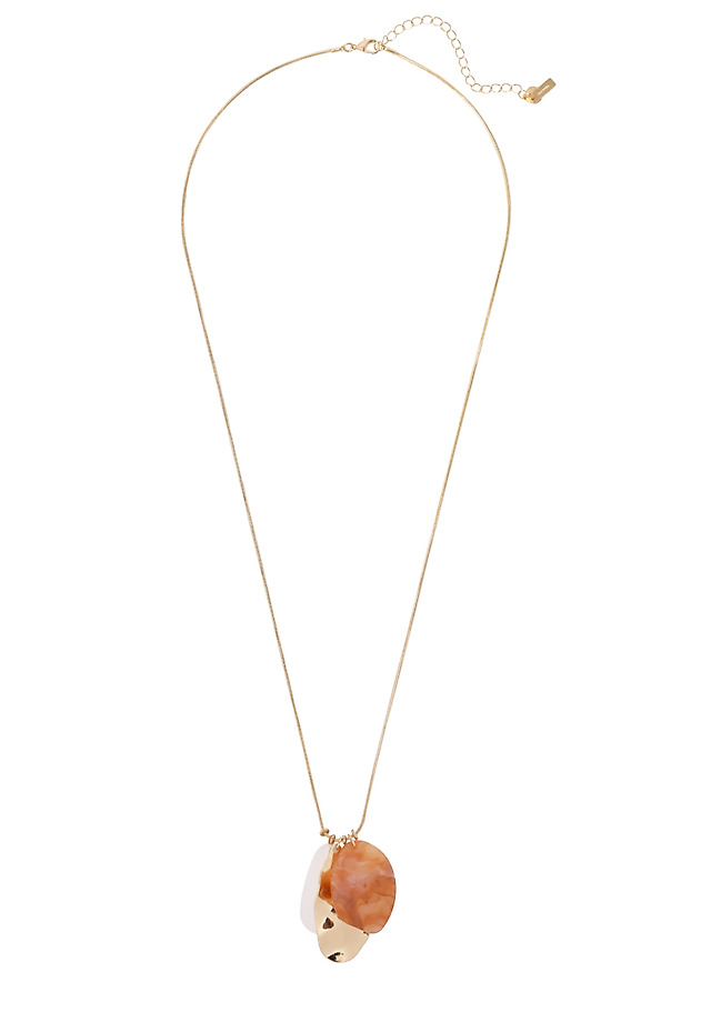 LONG NECKLACE WITH TRIPLE PENDANT — LORNA LONG NECKLACE WITH TRIPLE PENDANT — LORNA ZŁOTY 2