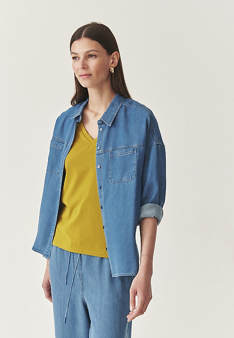 CASUAL LYOCELL SHIRT - NIMINA BLUE 2