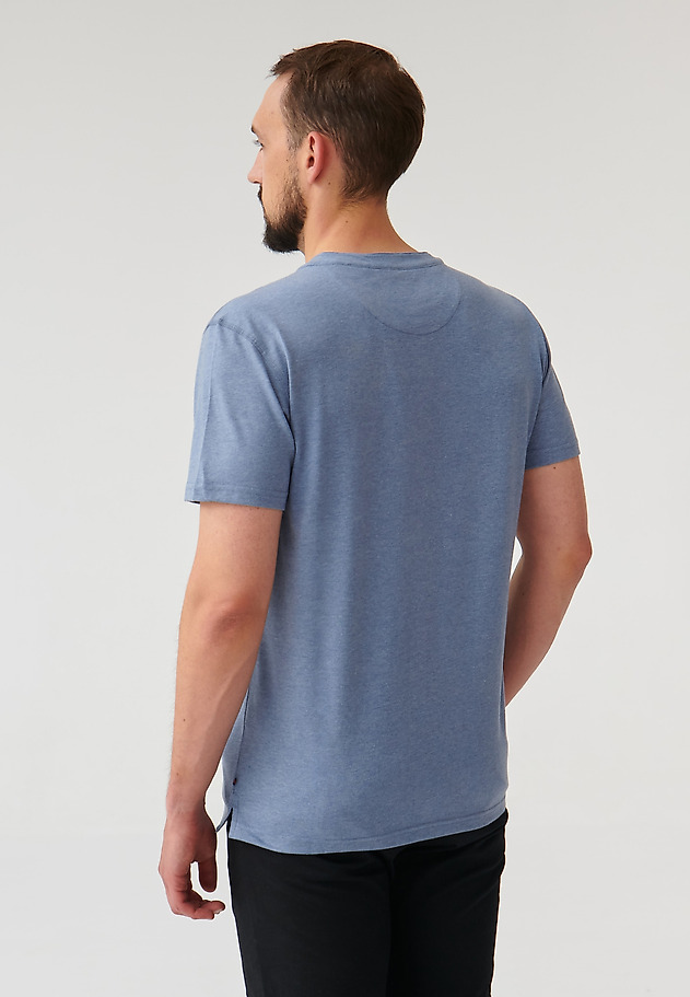 MEN'S POLO SHIRT WITHOUT A COLLAR SIMON 3 MEN'S POLO SHIRT WITHOUT A COLLAR SIMON 3 BLUE 3