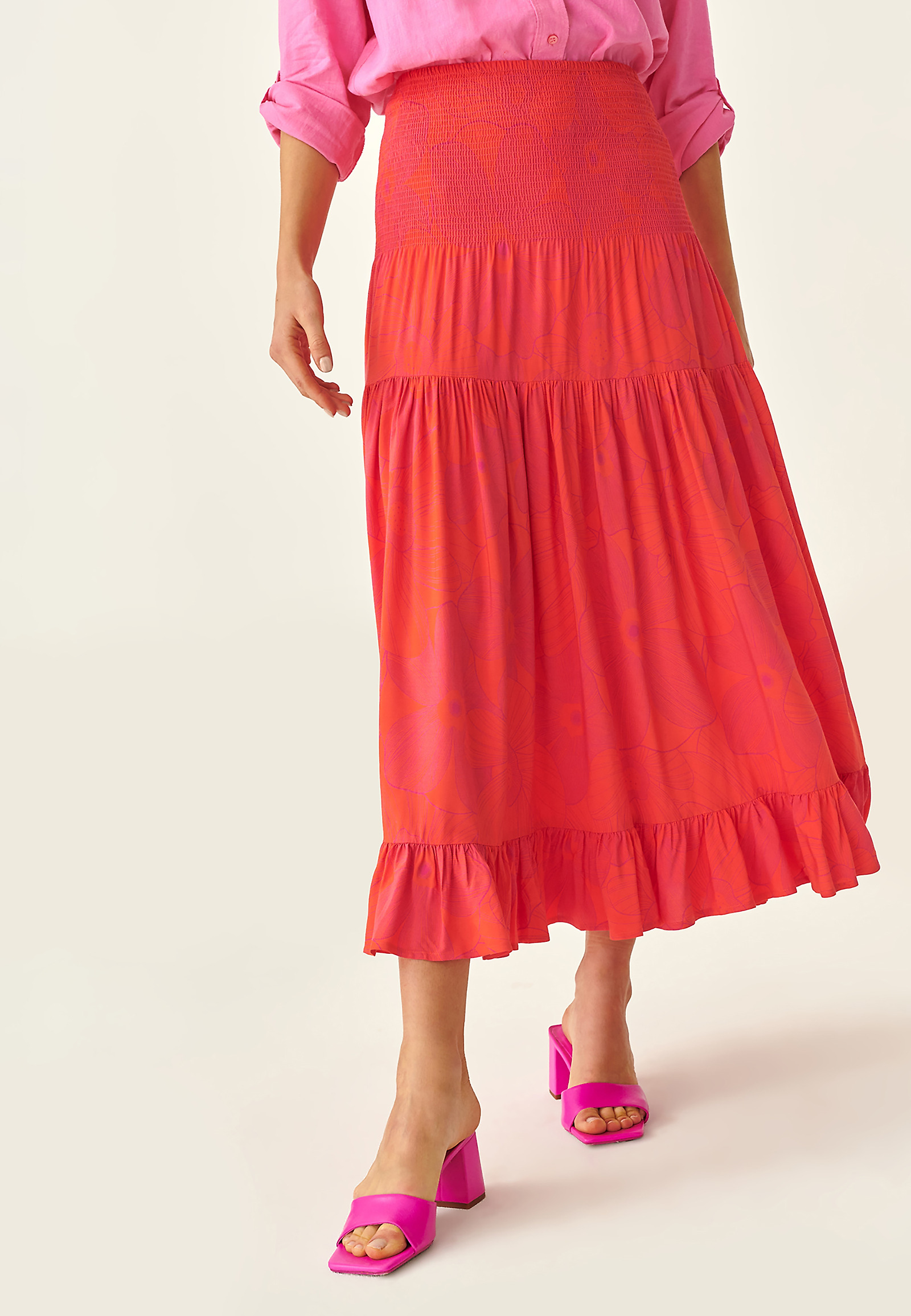 SPÓDNICA MAXI EFIA 5 SPÓDNICA MAXI EFIA 5 POMARAŃCZOWY 93566