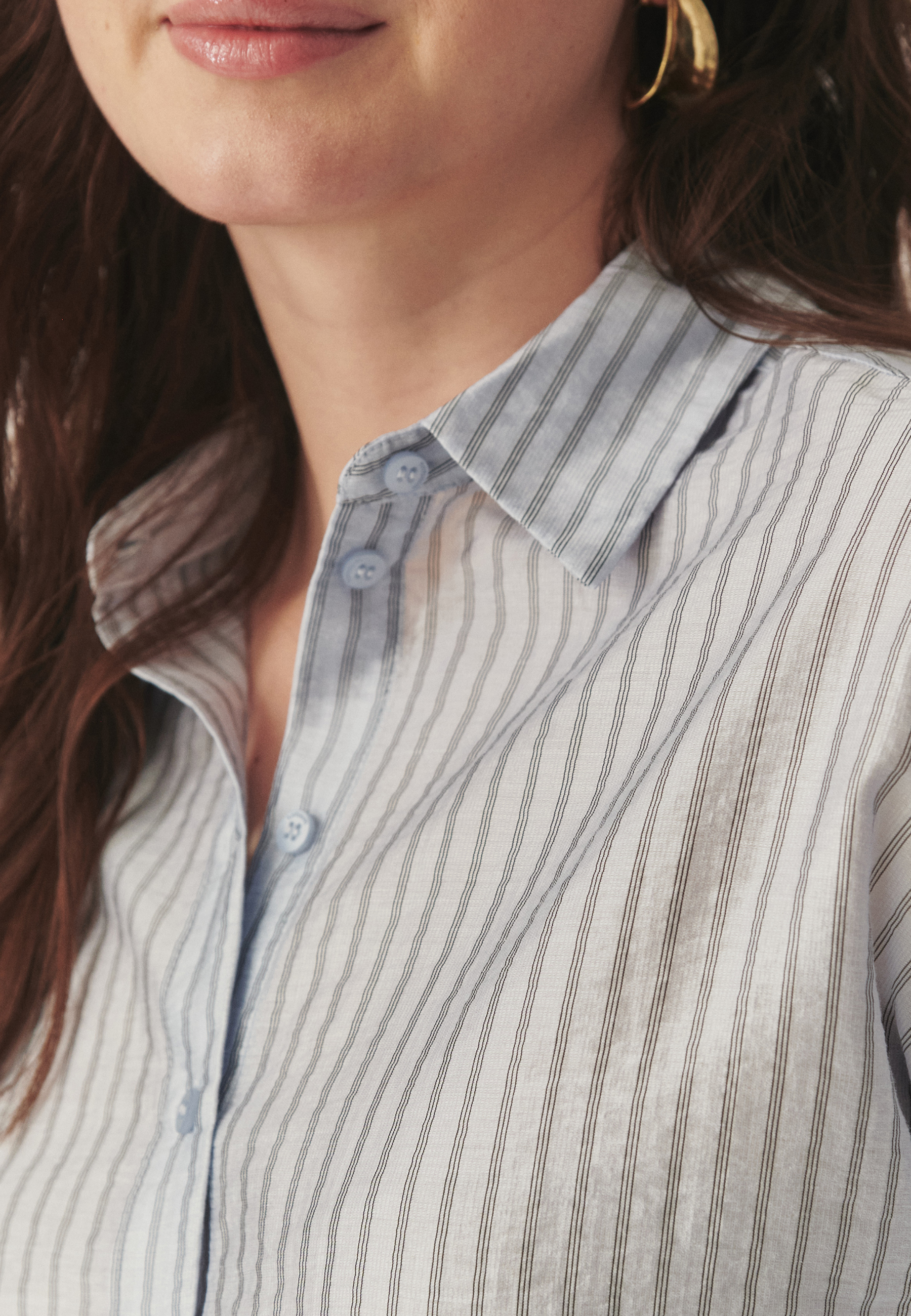 CĂMAȘĂ OVERSIZE ÎN DUNGI — RAYA ALBASTRU 2