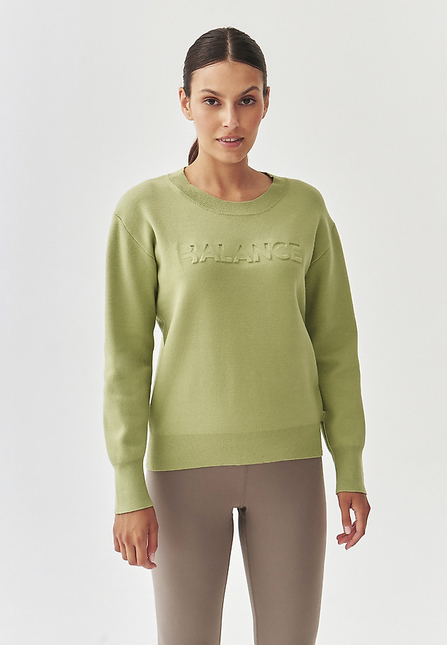 DÁMSKY SVETER S OKRÚHLYM VÝSTRIHOM – BALAMI DÁMSKY SVETER S OKRÚHLYM VÝSTRIHOM – BALAMI ZELENÁ 3