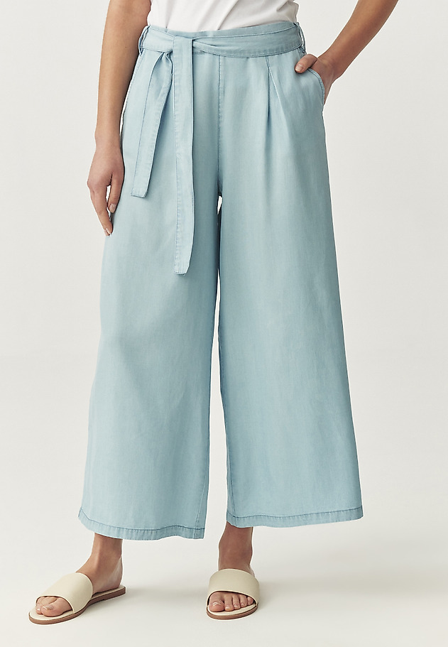 WIDE LYOCELL TROUSERS - ZAMI 1 WIDE LYOCELL TROUSERS - ZAMI 1 NIEBIESKI 2