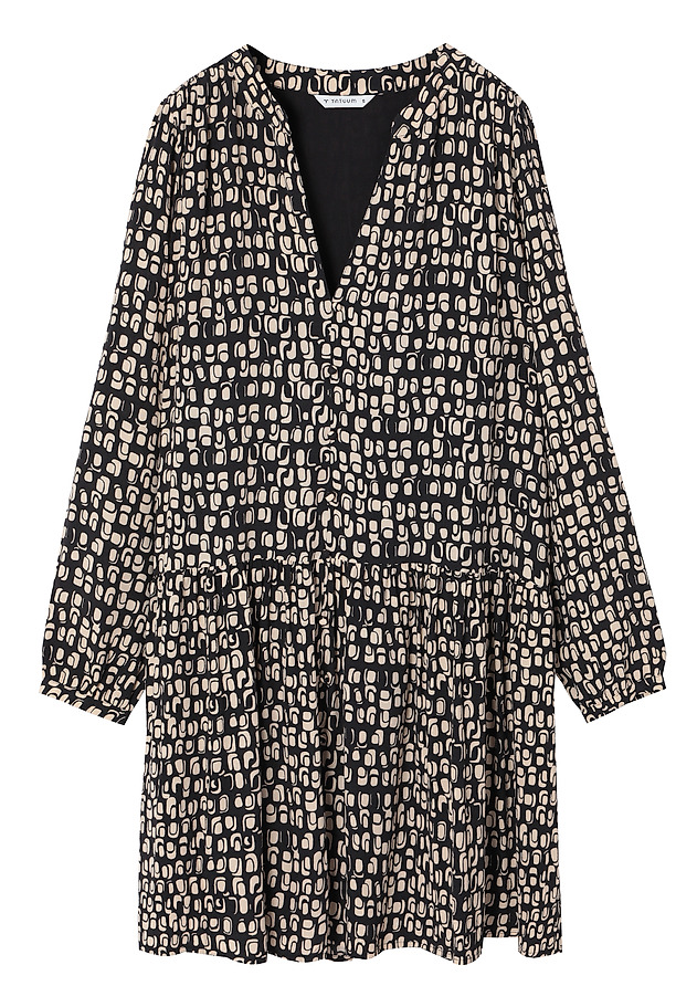 VISCOSE DRESS WITH ORIGINAL DESIGN - MARLI VISCOSE DRESS WITH ORIGINAL DESIGN - MARLI BROWN 9