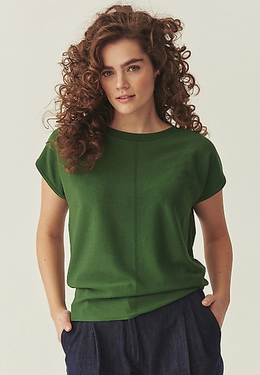 DZIANINOWA BLUZKA Z WISKOZĄ LENZING™ ECOVERO™ - IVENI DZIANINOWA BLUZKA Z WISKOZĄ LENZING™ ECOVERO™ - IVENI