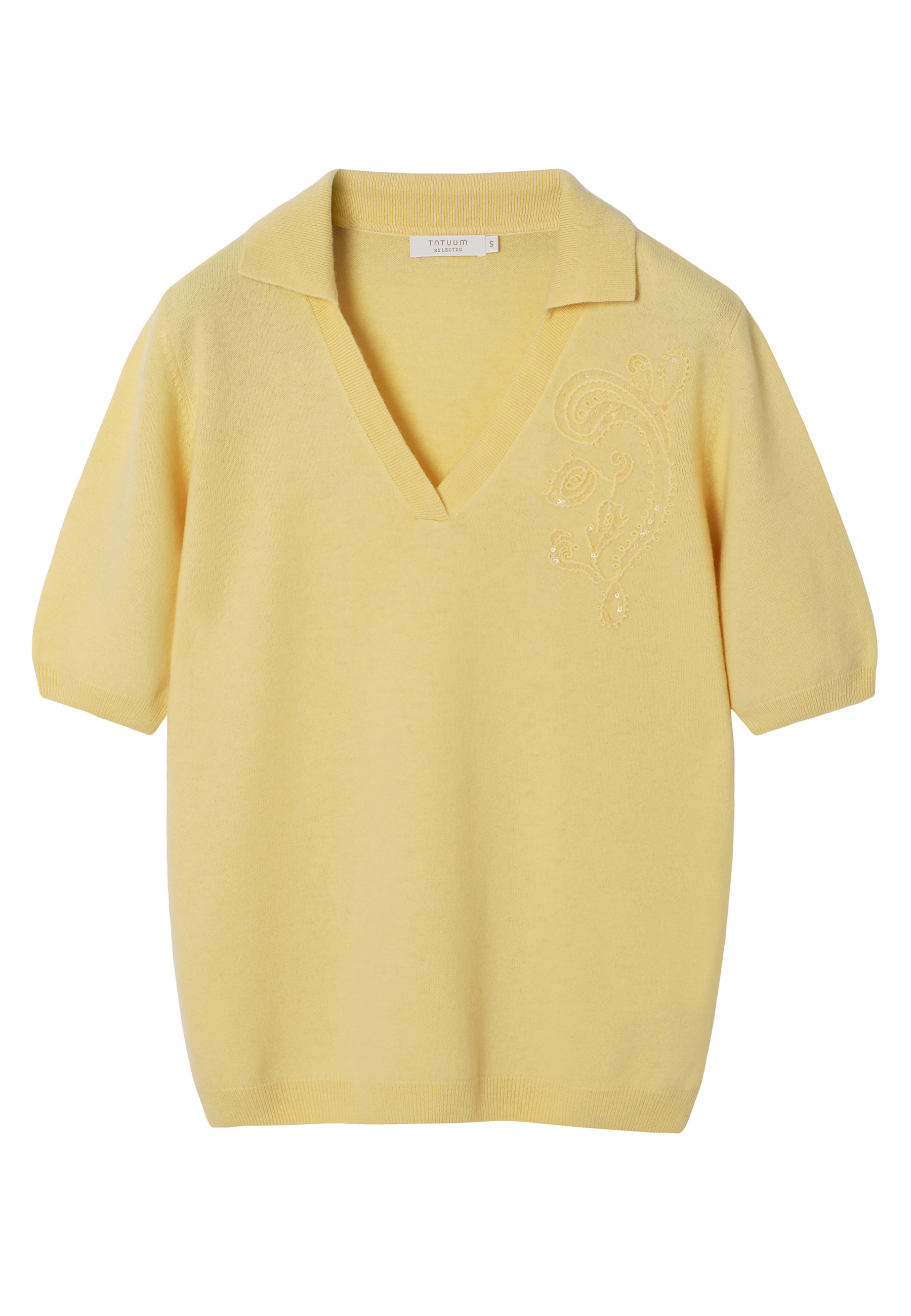 WEŁNIANA BLUZKA Z CEKINOWYM WZOREM - LORO