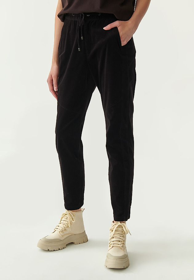 LADIES' MICRO CORDUROY JOGGERS WIKORA LADIES' MICRO CORDUROY JOGGERS WIKORA BRĄZOWY 3