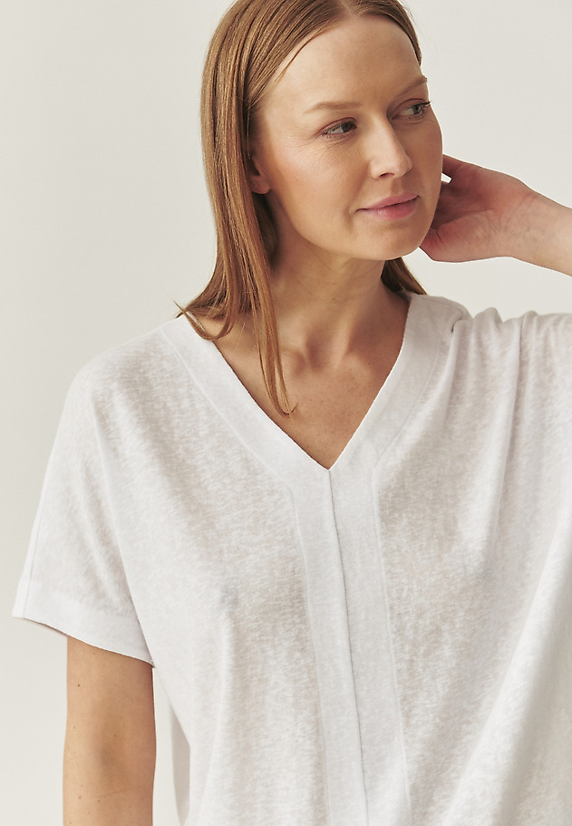KNITTED BLOUSE WITH COTTON - ZELIJA KNITTED BLOUSE WITH COTTON - ZELIJA BIAŁY 3