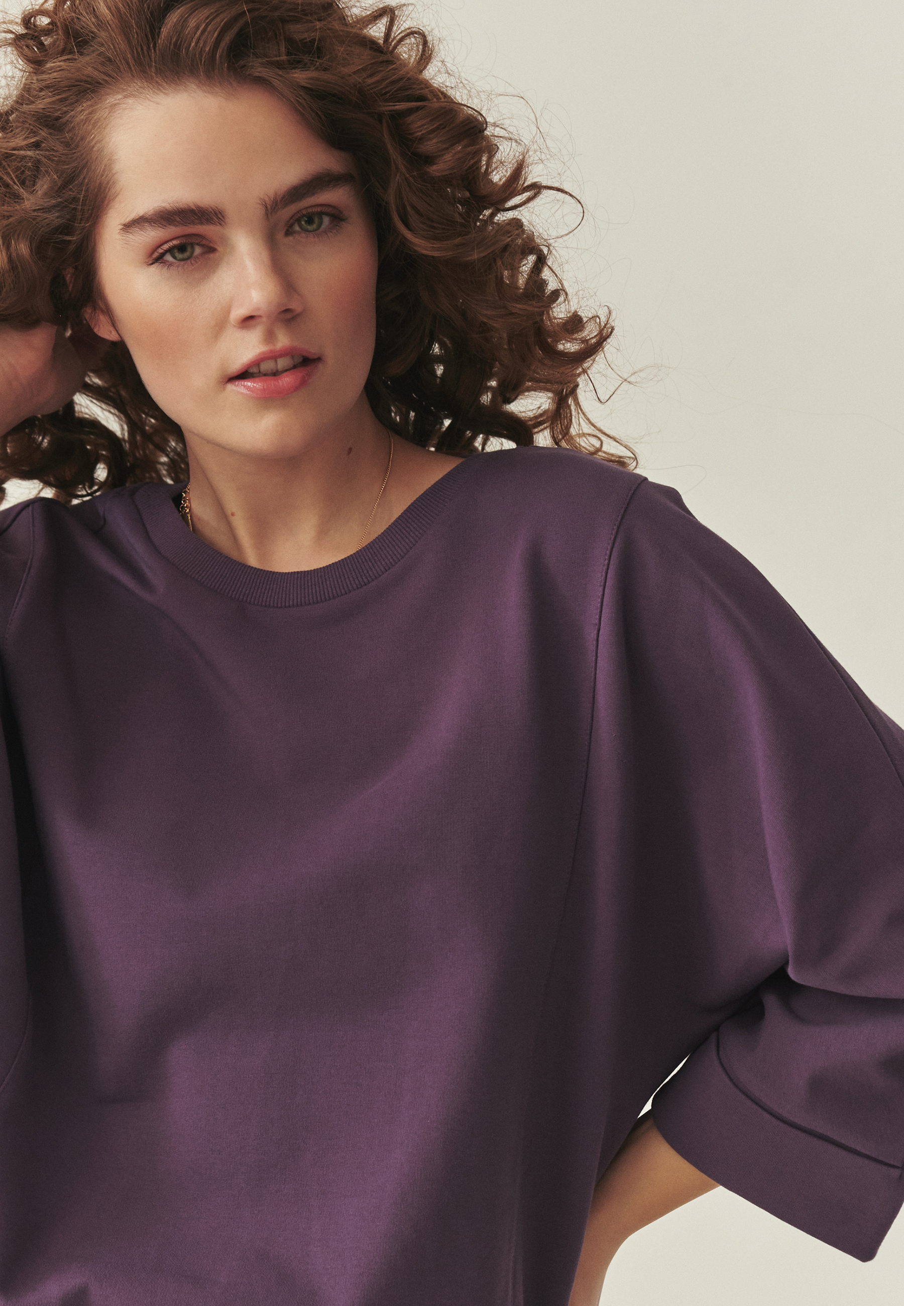 DZIANINOWA BLUZA Z BAWEŁNĄ -SULEN