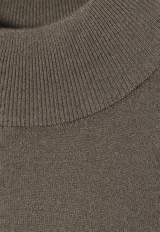 MAXI PLEATED DRESS WITH MOCK TURTLENECK AKSONI MAXI PLEATED DRESS WITH MOCK TURTLENECK AKSONI KHAKI 7