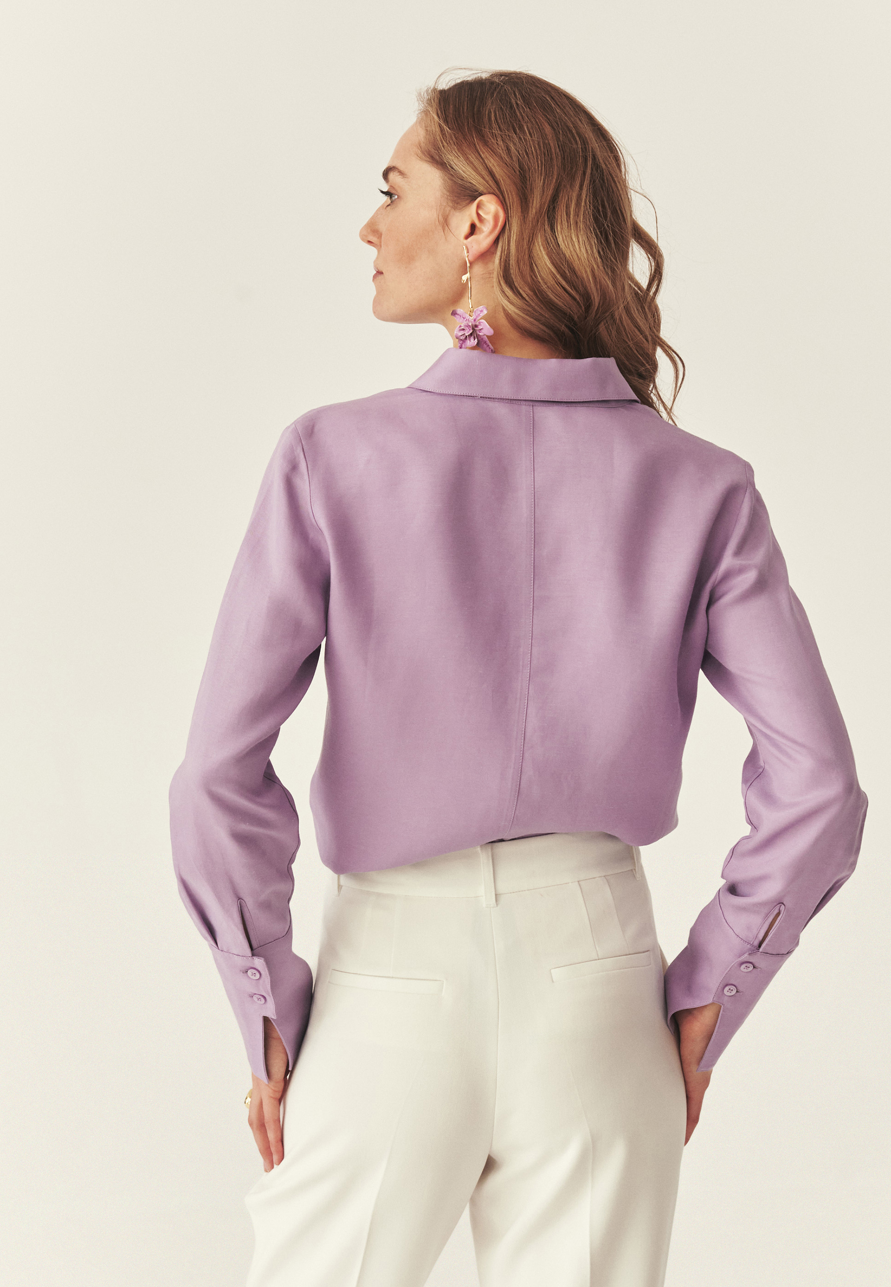 FIALOVÁ KOŠILE SE LNEM – MARINETT