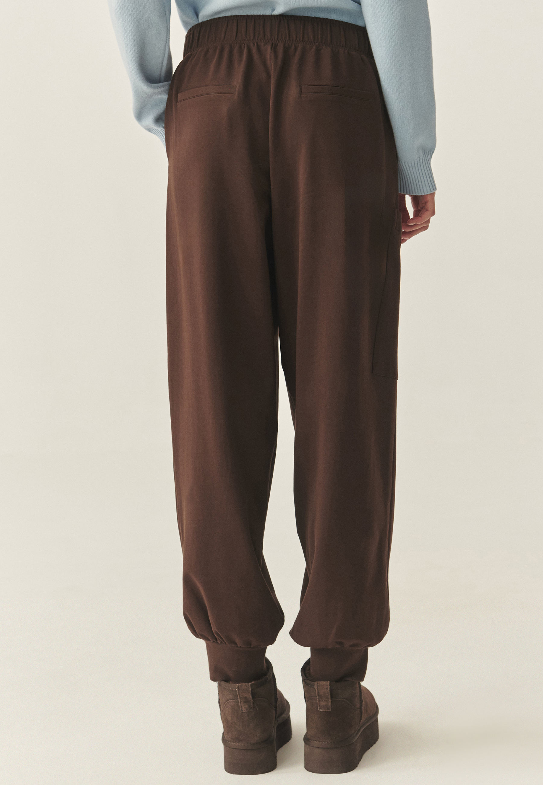 CASUALOWE SPODNIE O LUŹNYM KROJU - KORNILA BRĄZOWY 2