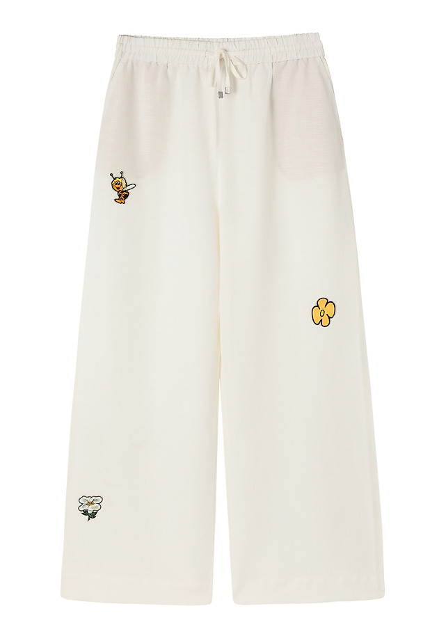 WIDE-LEGGED TROUSERS IN LINEN AND VISCOSE - PULIONA 1 WIDE-LEGGED TROUSERS IN LINEN AND VISCOSE - PULIONA 1 ECRU 7
