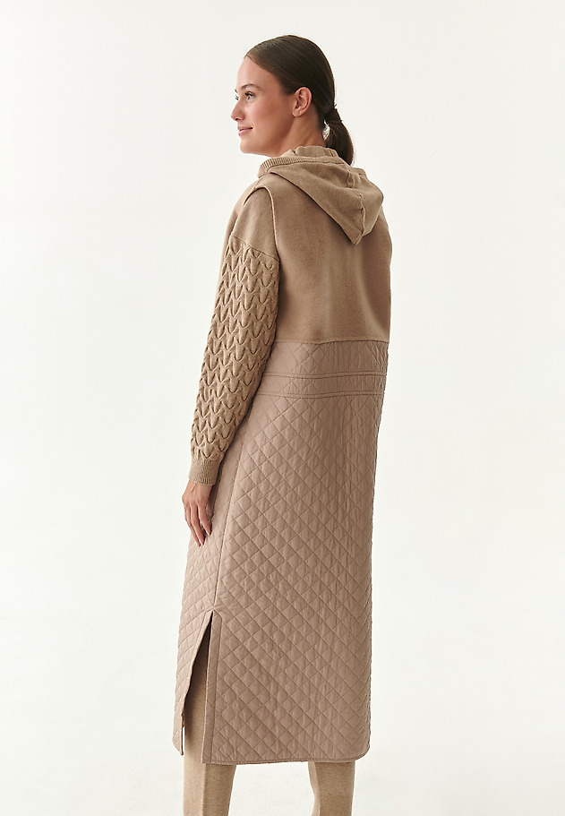 DŁUGA PIKOWANA KAMIZELKA DAMSKA ARA DŁUGA PIKOWANA KAMIZELKA DAMSKA ARA BEŻOWY 2