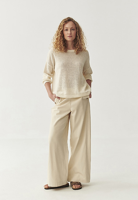 LADIES' LINEN-COTTON JUMPER - ARLES YELLOW 2