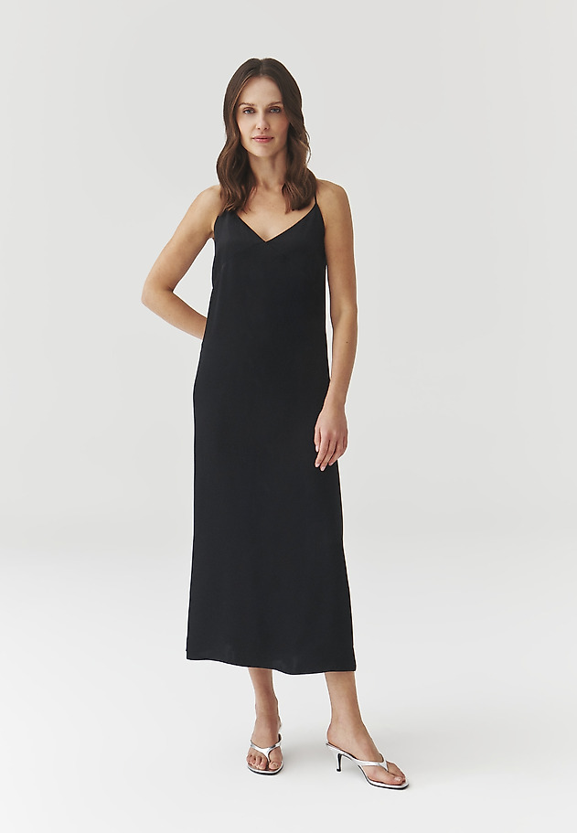SATIN MIDI DRESS — MEI SATIN MIDI DRESS — MEI CZARNY 2