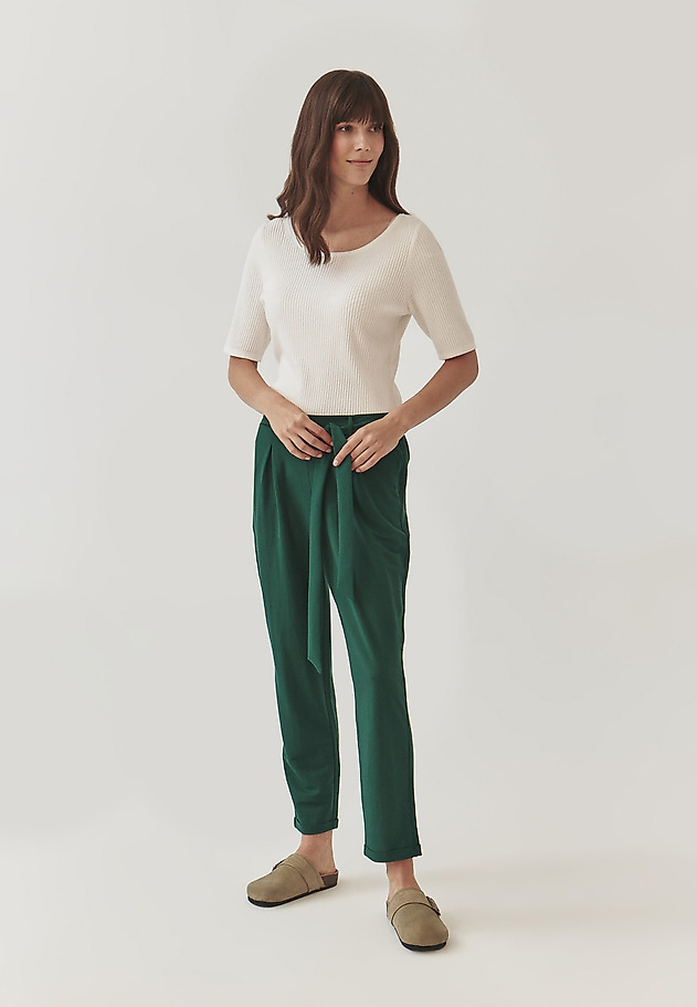 LADIES’ PANTS WITH ELASTIC AROUND THE WAIST - ZAMIRIA LADIES’ PANTS WITH ELASTIC AROUND THE WAIST - ZAMIRIA ZIELONY 1