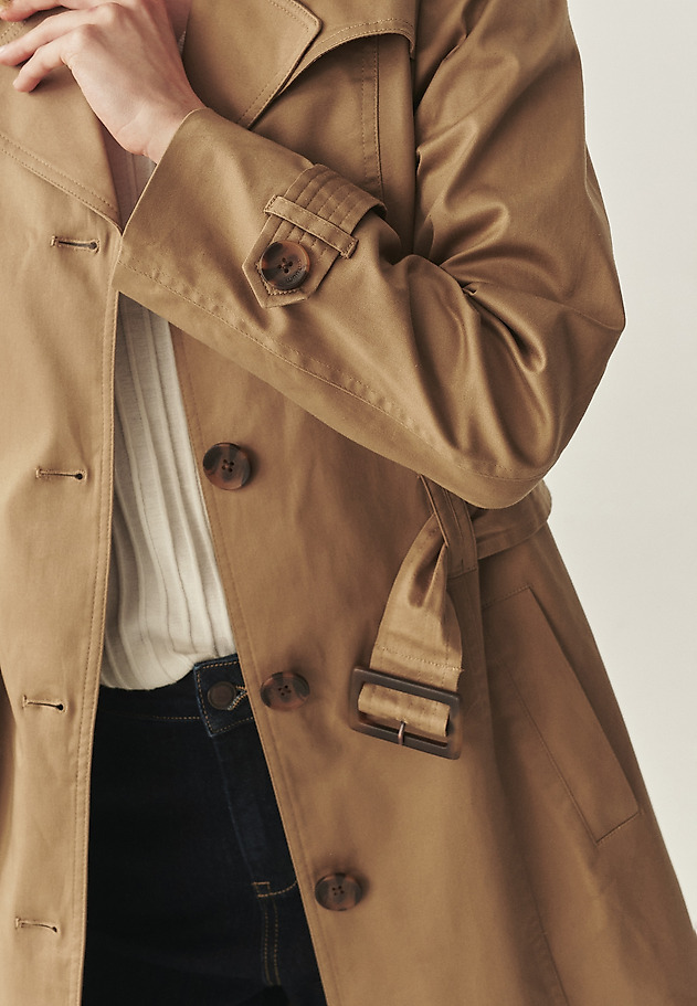 COTTON TRENCH COAT - RIVA COTTON TRENCH COAT - RIVA BEIGE 7