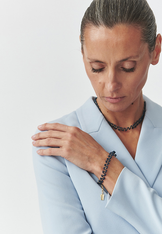 ELEGANCKA BRANSOLETKA — ABIE ELEGANCKA BRANSOLETKA — ABIE GRANATOWY 2