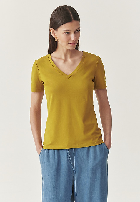 AIRY T-SHIRT WITH COTTON AND MODAL - LISA GREEN 2