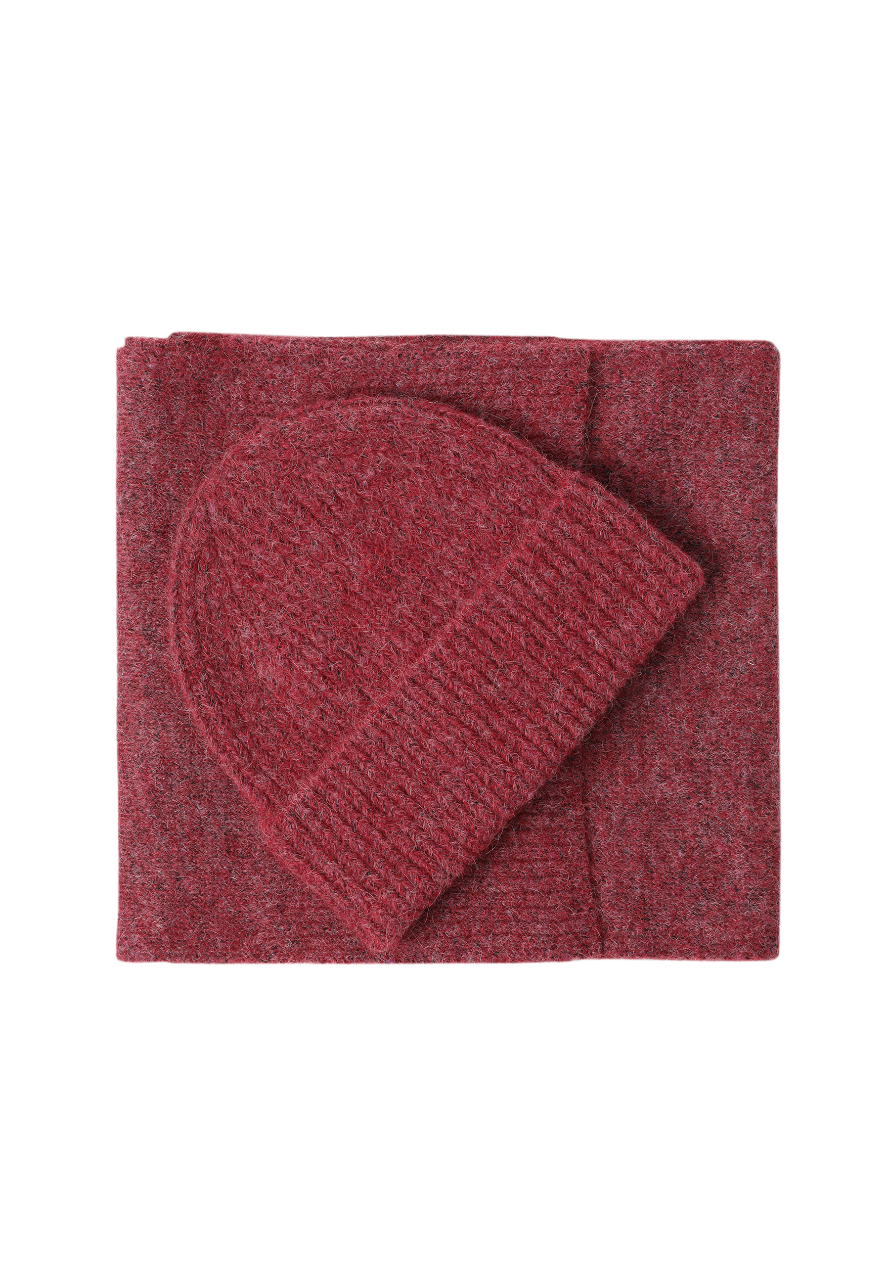 CZAPKA Z DOMIESZKĄ WEŁNY - STORI CZERWONY 2