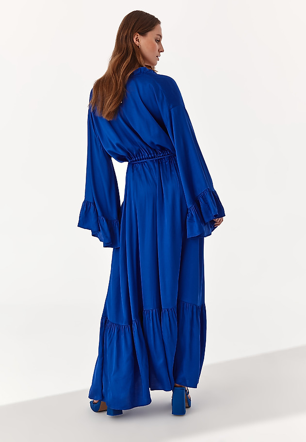 KOLEKCJA BLOOMING: SUKIENKA Z FALBANAMI ZENIA KOLEKCJA BLOOMING: SUKIENKA Z FALBANAMI ZENIA NIEBIESKI 3