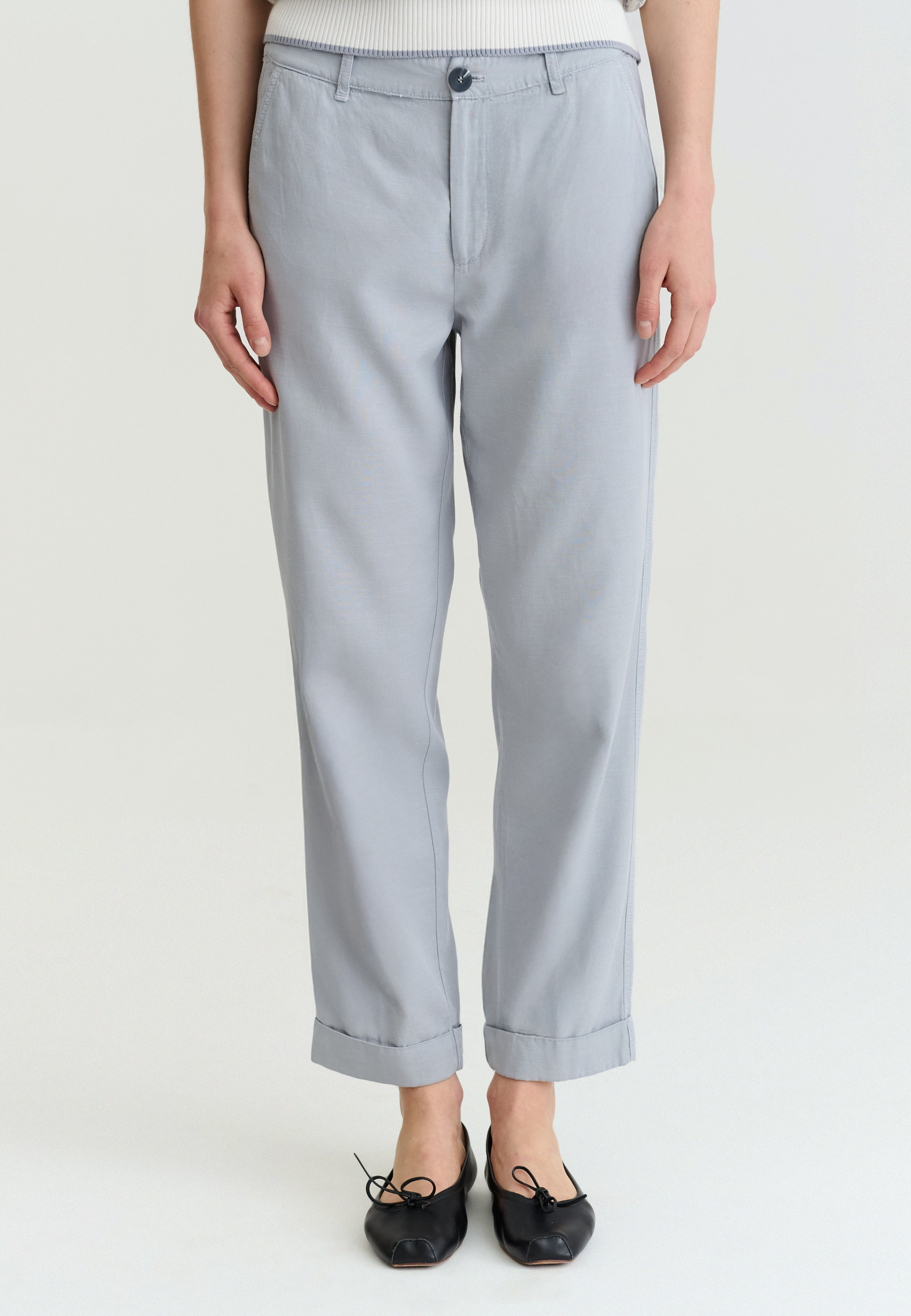 WOVEN TROUSERS WITH LYOCELL - SEREMIO 1