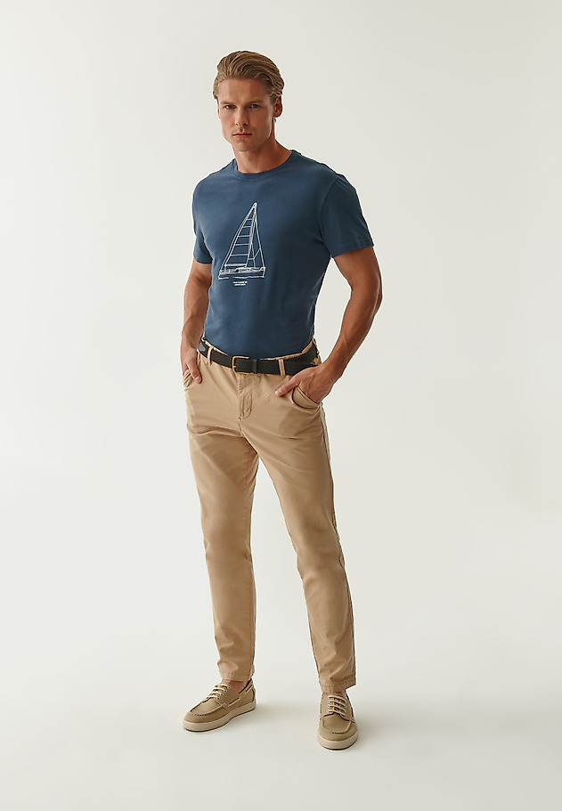 MEN'S COTTON T-SHIRT MIKIN 8 MEN'S COTTON T-SHIRT MIKIN 8 NAVY BLUE 1